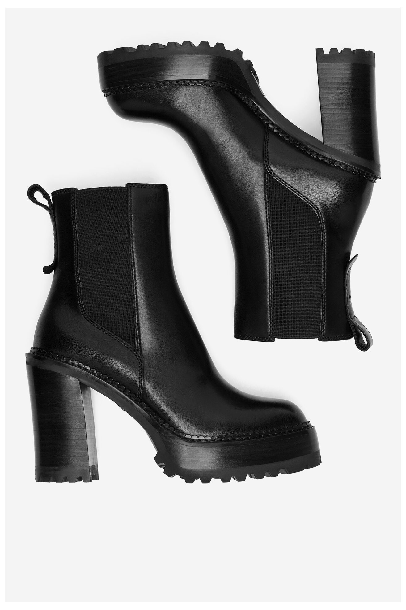 Giày Gino Rossi Gino Rossi - Leather Ankle Boots on a Post